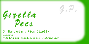 gizella pecs business card