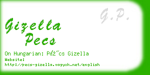gizella pecs business card